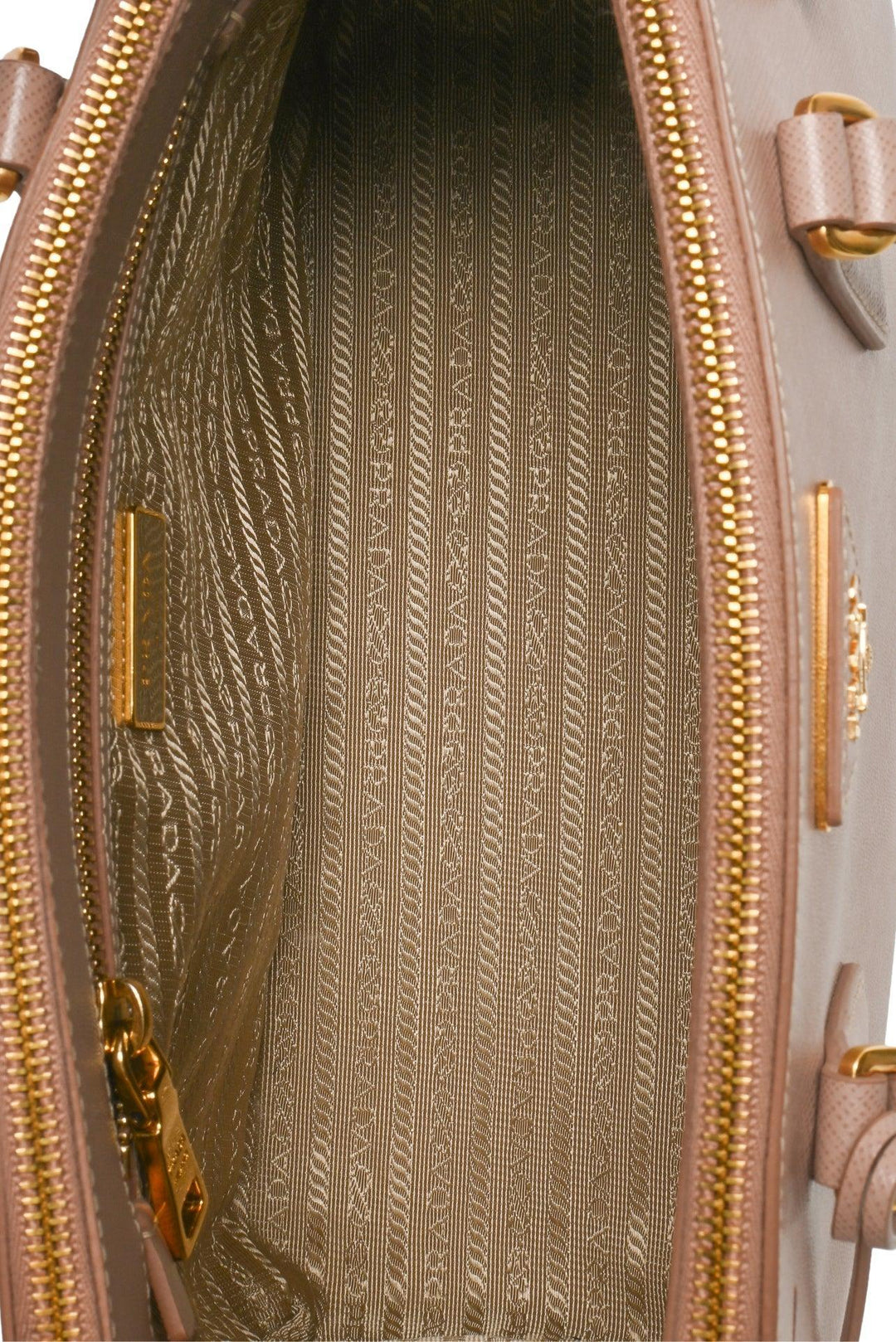 Prada Saffiano Small Double Zip Galleria Tote