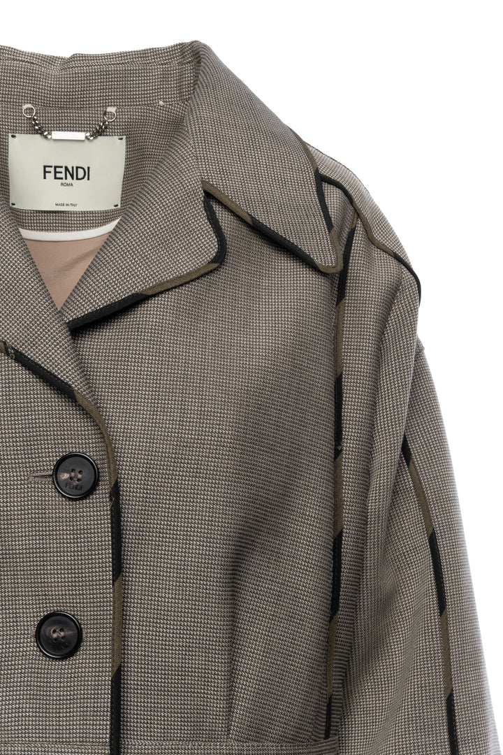 Fendi Size 38 Wool & Cotton Blend Jacket