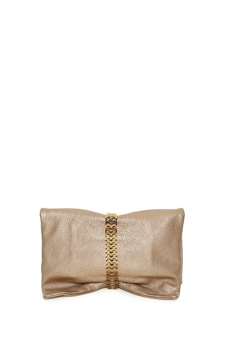 Jimmy Choo Chandra Metallic Leather Clutch