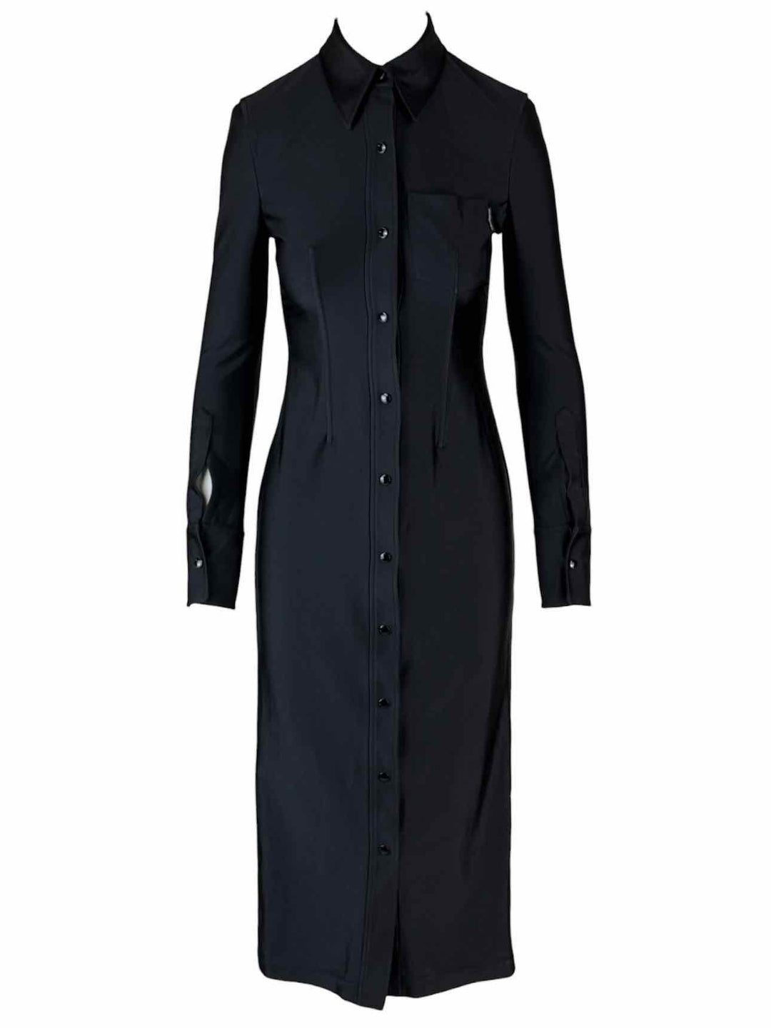 Alexander Wang Size 2 Satin Shirt Maxi Dress