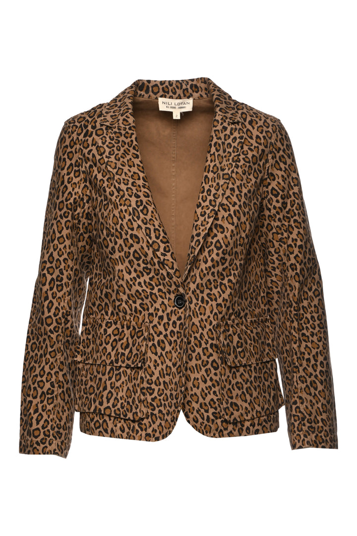 Nili Lotan Size 2 Addison Leopard Print Blazer