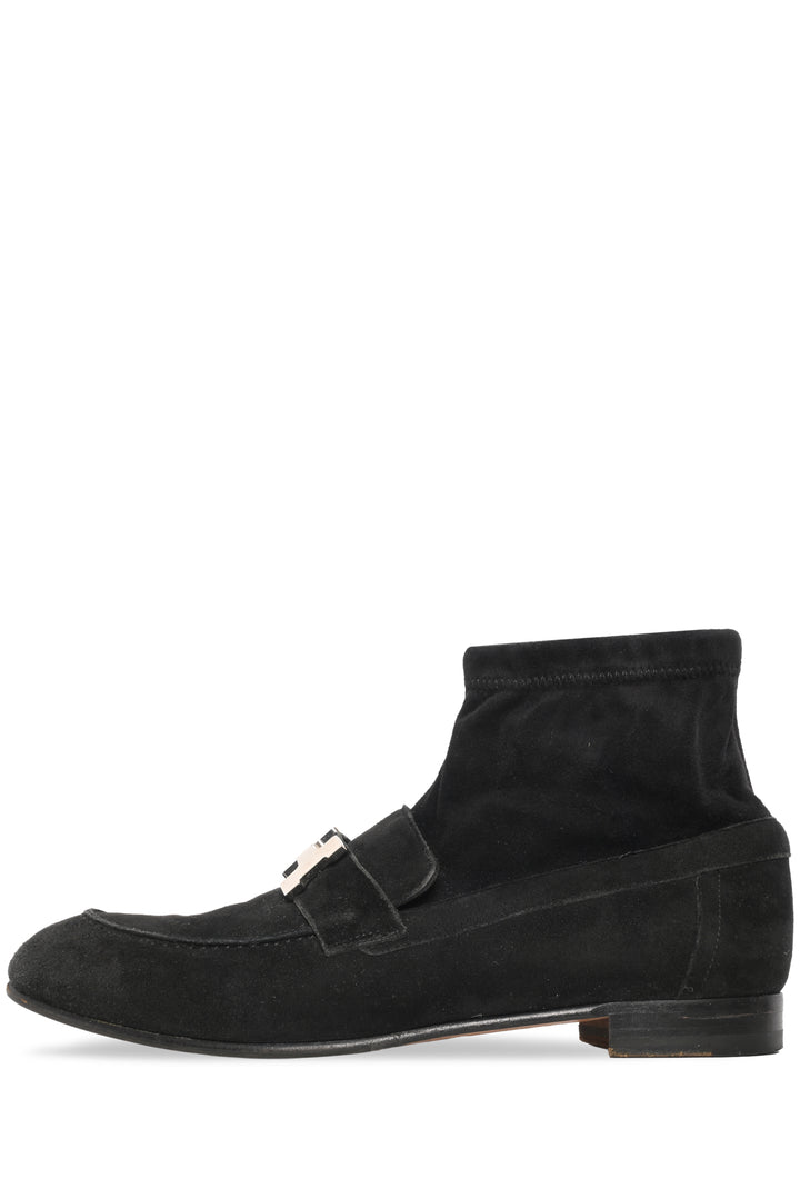 Hermes Size 36.5 Saint-Honore Suede Ankle Boots
