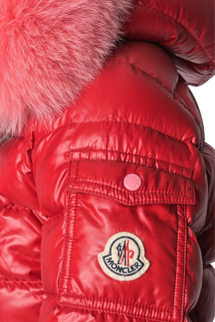 Moncler Size 0 Badyfur Fox Fur-Trimmed Hooded Short Down Jacket