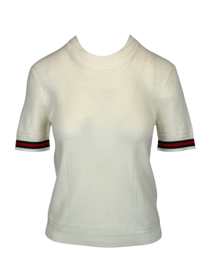 Gucci Size M Short Sleeve Wool Sweater
