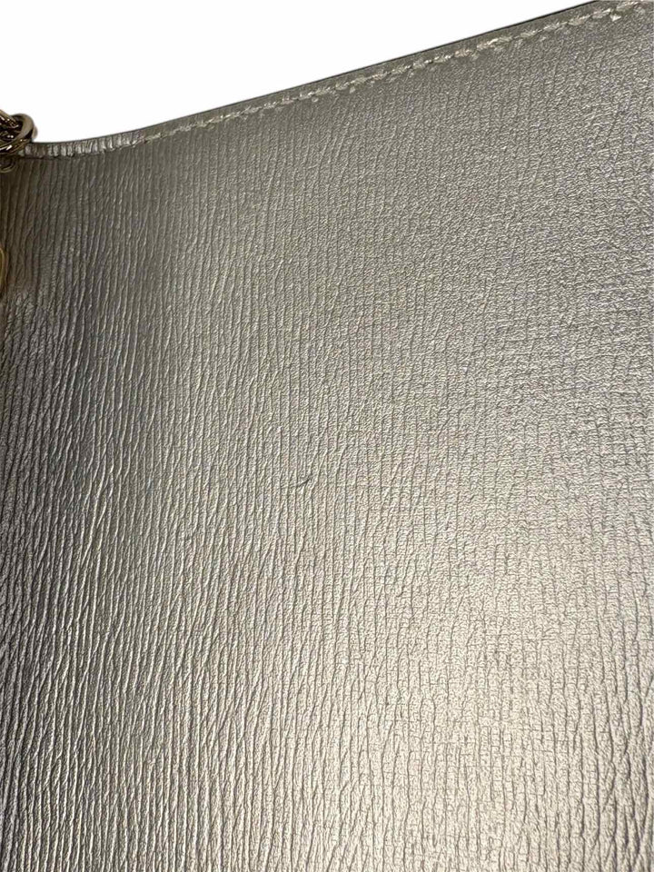 Gucci Gold Leather Blooms Wallet on Chain Purse