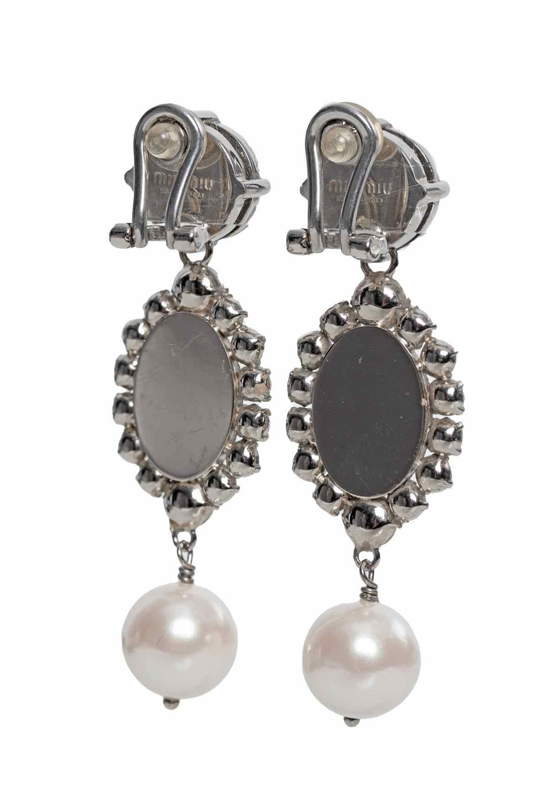 Miu Miu Cameo Clip On Earrings