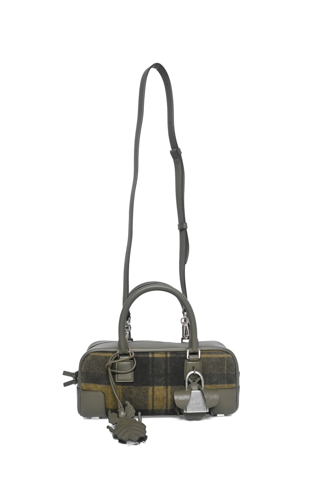 Loewe 2025 Amazona 23 Tartan Shoulder Bag