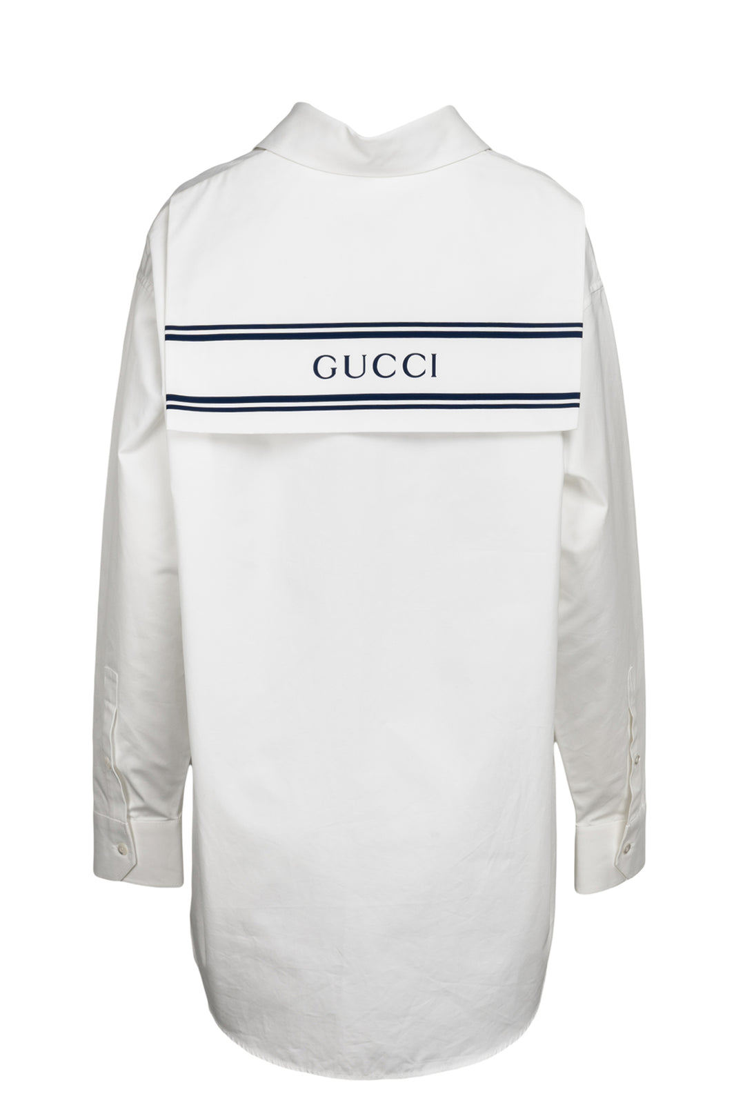Gucci Size 44 Oversized Logo Poplin Shirt