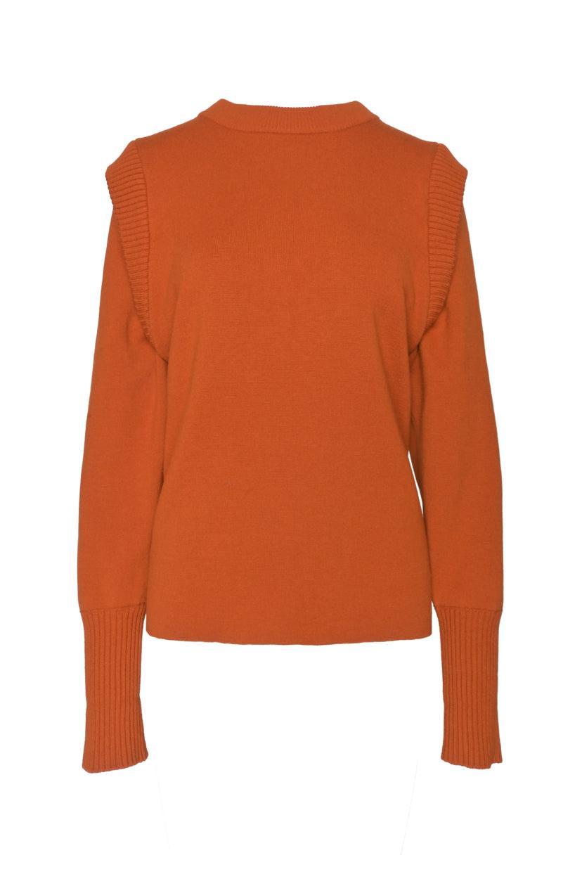 Sea New York Size L Shoulder Detail Wool Blend Sweater