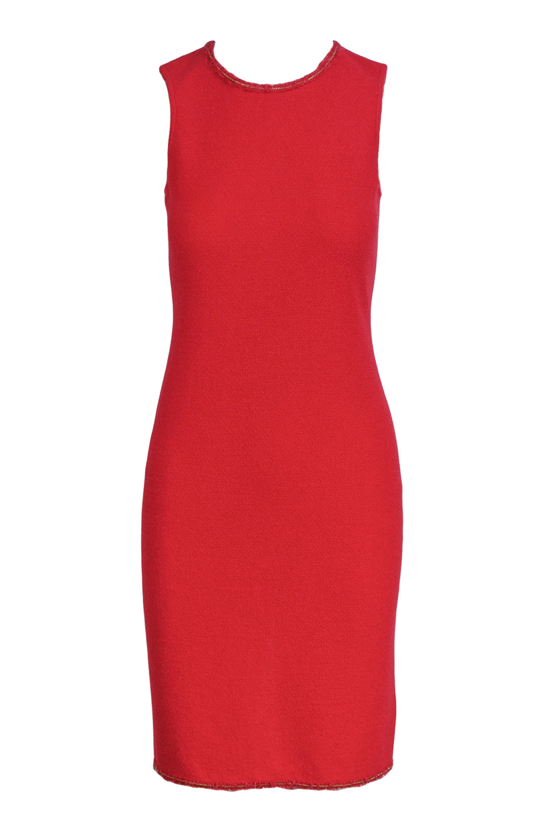 St. John Boutiques Size 2 Sleeveless Raw Edge & Chain Detail Knit Dress