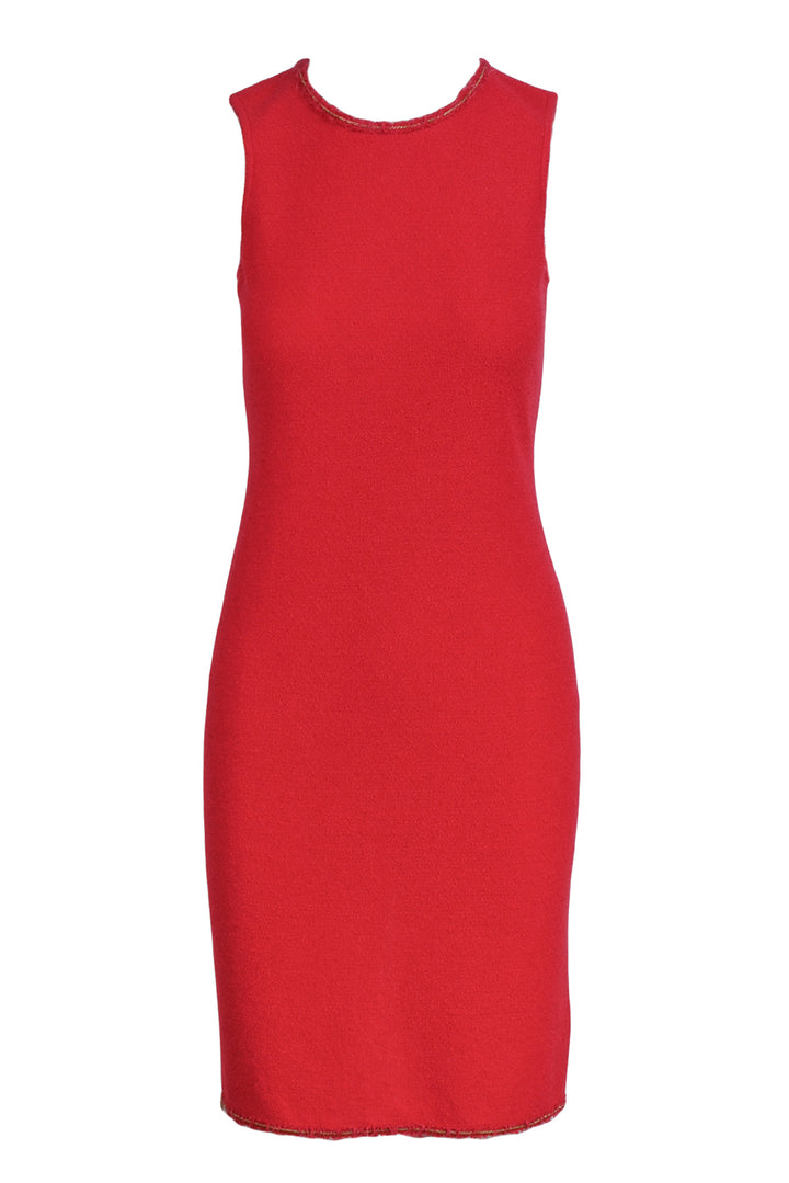 St. John Boutiques Size 2 Sleeveless Raw Edge & Chain Detail Knit Dress