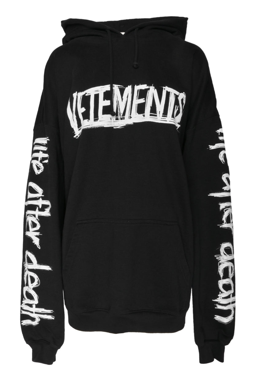 Vetements Size L Men's FW21 World Tour Logo Hoodie