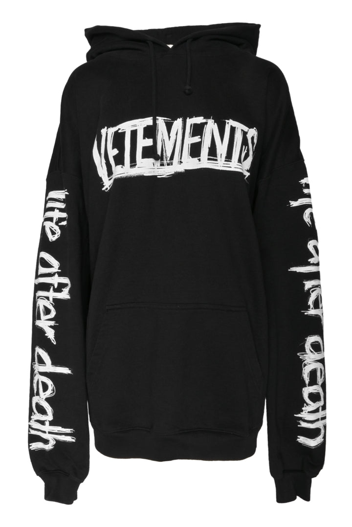 Vetements Size L Men's FW21 World Tour Logo Hoodie