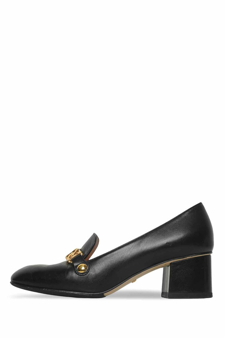 Gucci Size 39.5 Sylvie Web Chain Pumps