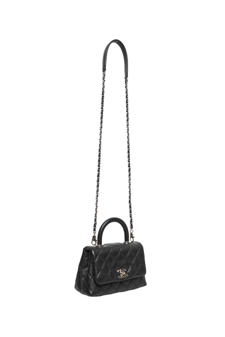 Chanel 2020 Mini Top Handle Flap Shoulder Bag
