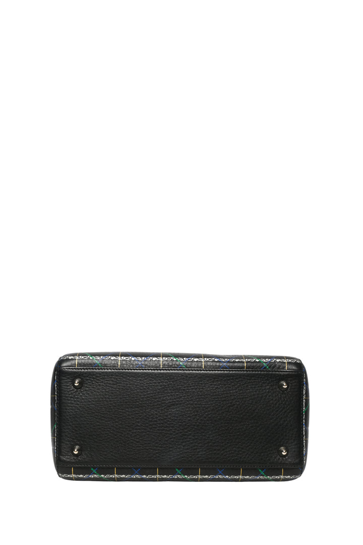 Dior 2015 Multicolour Cannage Print Calfskin Leather Medium Lady Dior Purse