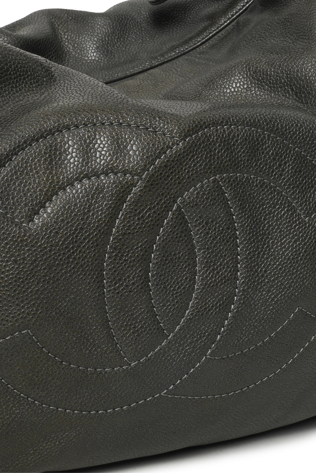Chanel 2009-2010 Pewter Glazed Caviar Leather 31 Hobo