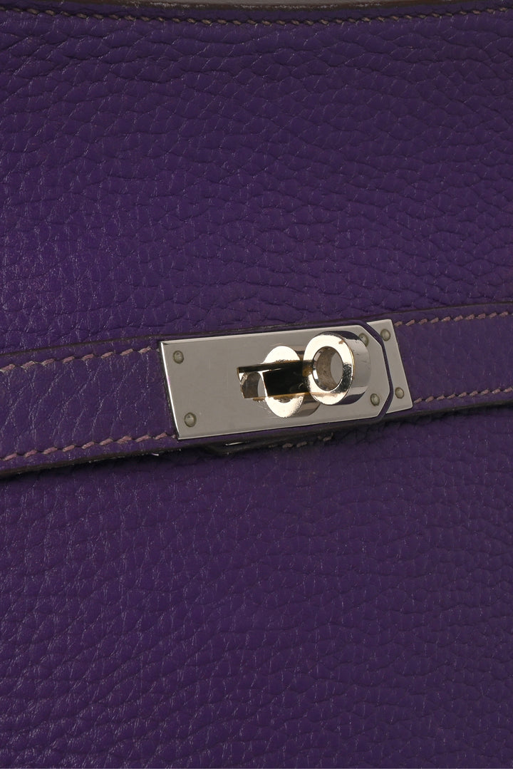 Hermes 2010 Clemence Leather Jypsiere 28 Crossbody