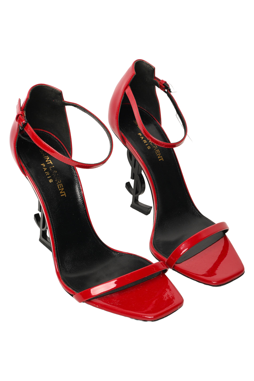 Saint Laurent Size 38.5 Patent Leather Opyum Sandals