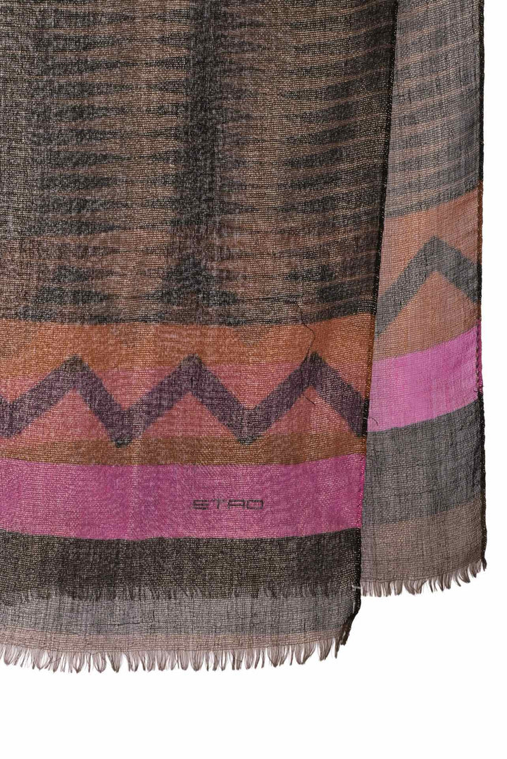 Etro Pattern Metallic Scarf