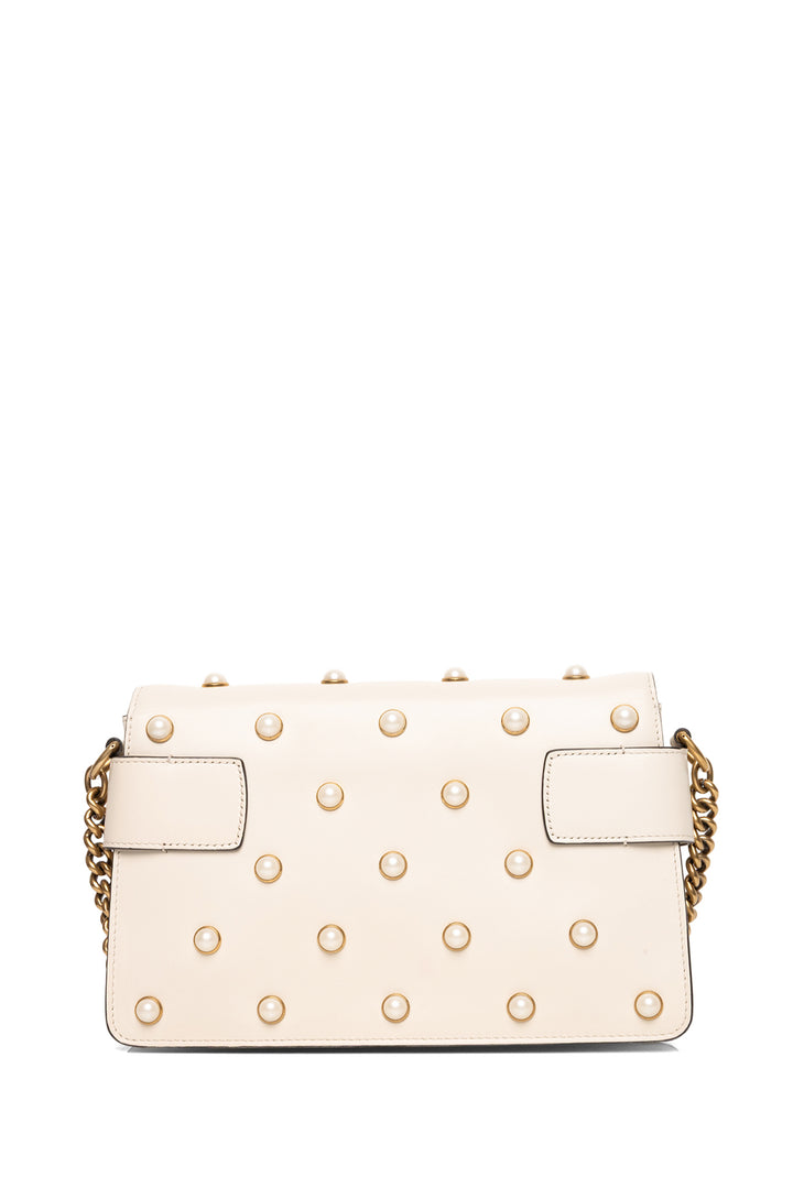 Gucci Faux Pearl Studded Mini Broadway Bee Shoulder Bag
