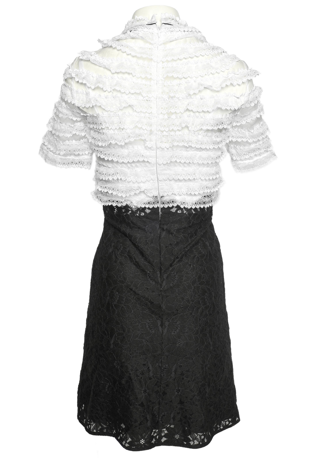 Sandro Size 34 Two Tone Lace Mini Dress