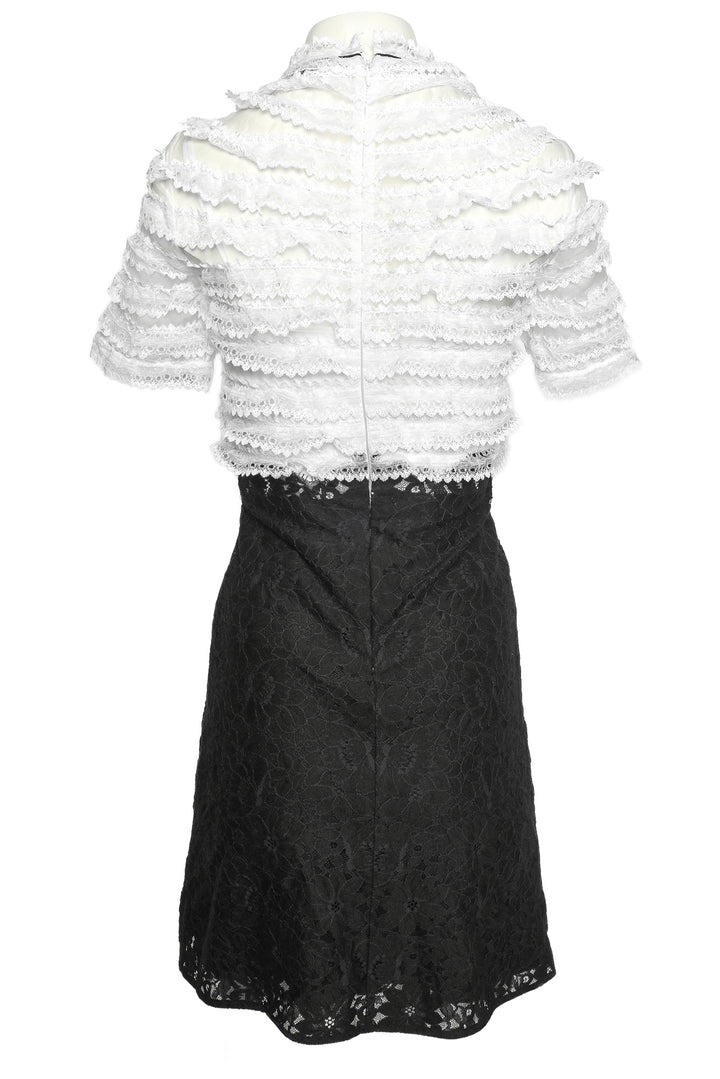 Sandro Size 34 Two Tone Lace Mini Dress