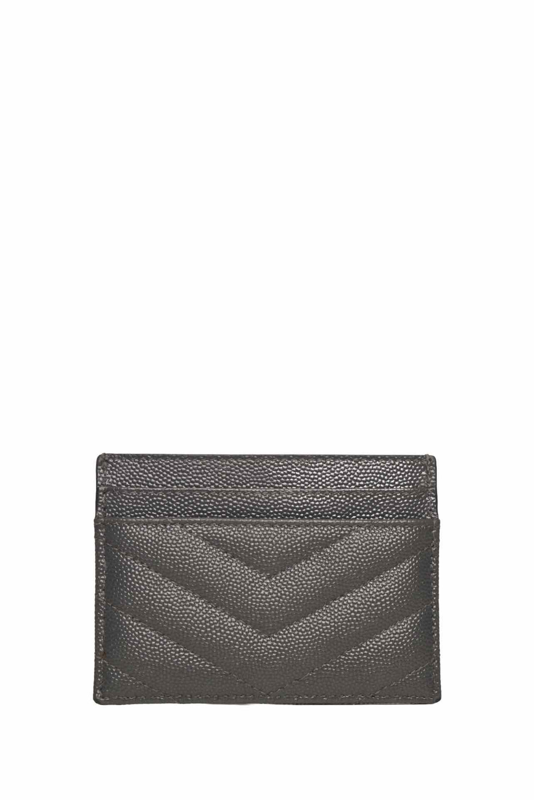 Saint Laurent Cassandre Quilted Grain De Poudre Leather Card Holder Wallet