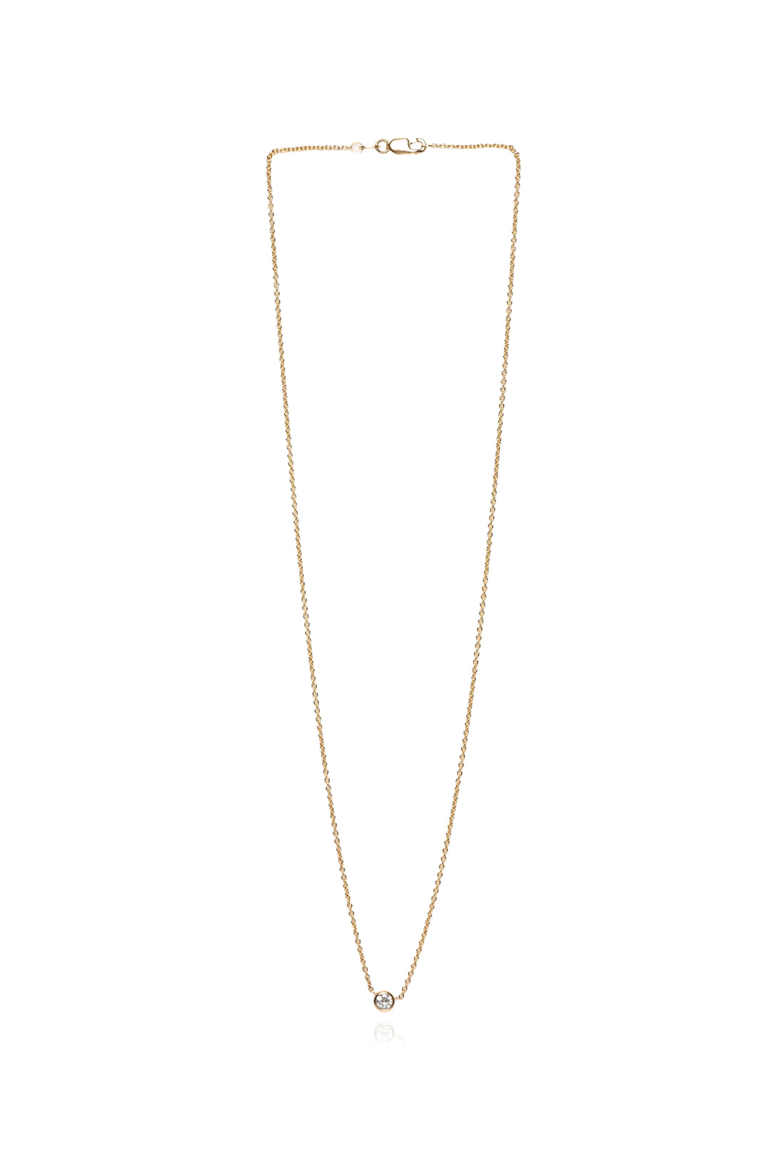 Ragnar 0.25ct Natural Round Bezel Set Diamond Solitaire Necklace