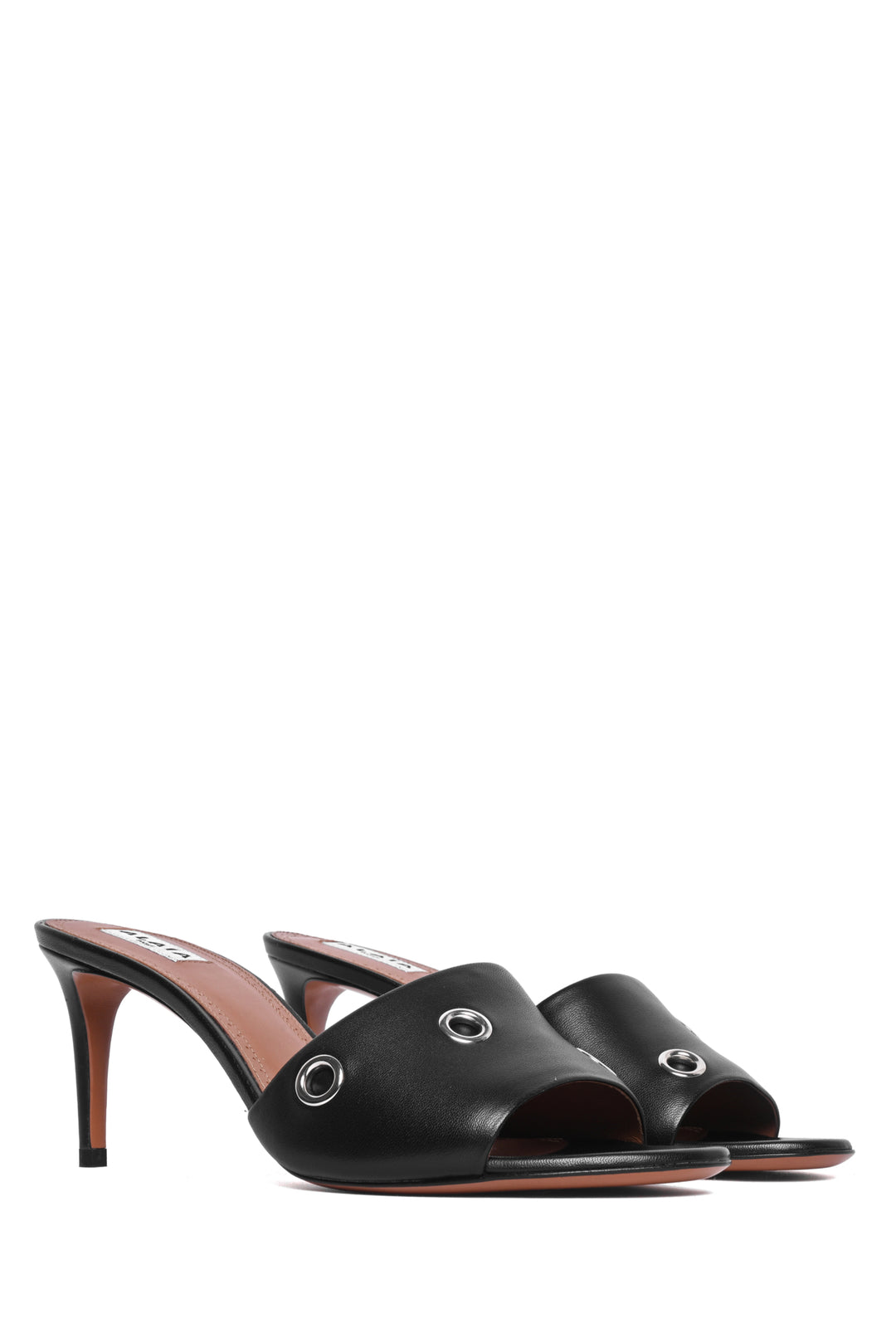 Alaia Size 38.5 Oeillets Grommets Leather Sandals
