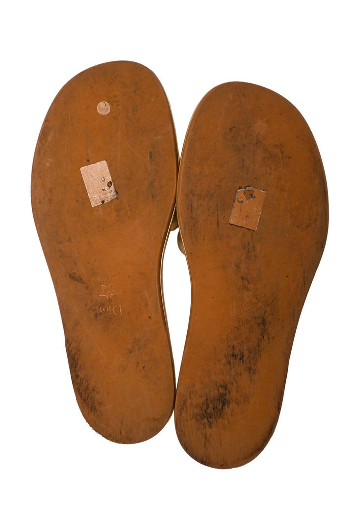 Christian Dior Size 40 D-Flat Slide Sandals