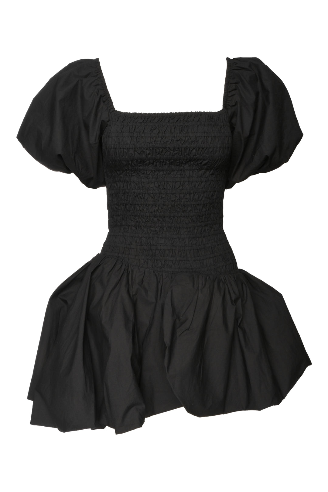 Love Shack Fancy Size S Ruched Mini Puff Sleeve Dress