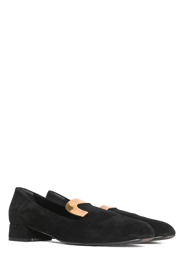 Gucci Size 38.5 Suede Alma Loafers
