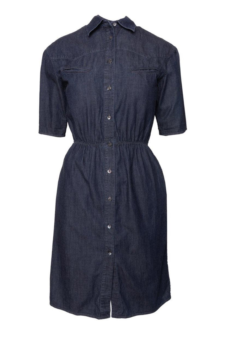 Prada Size 38 2011 Button Front Denim Mini Dress