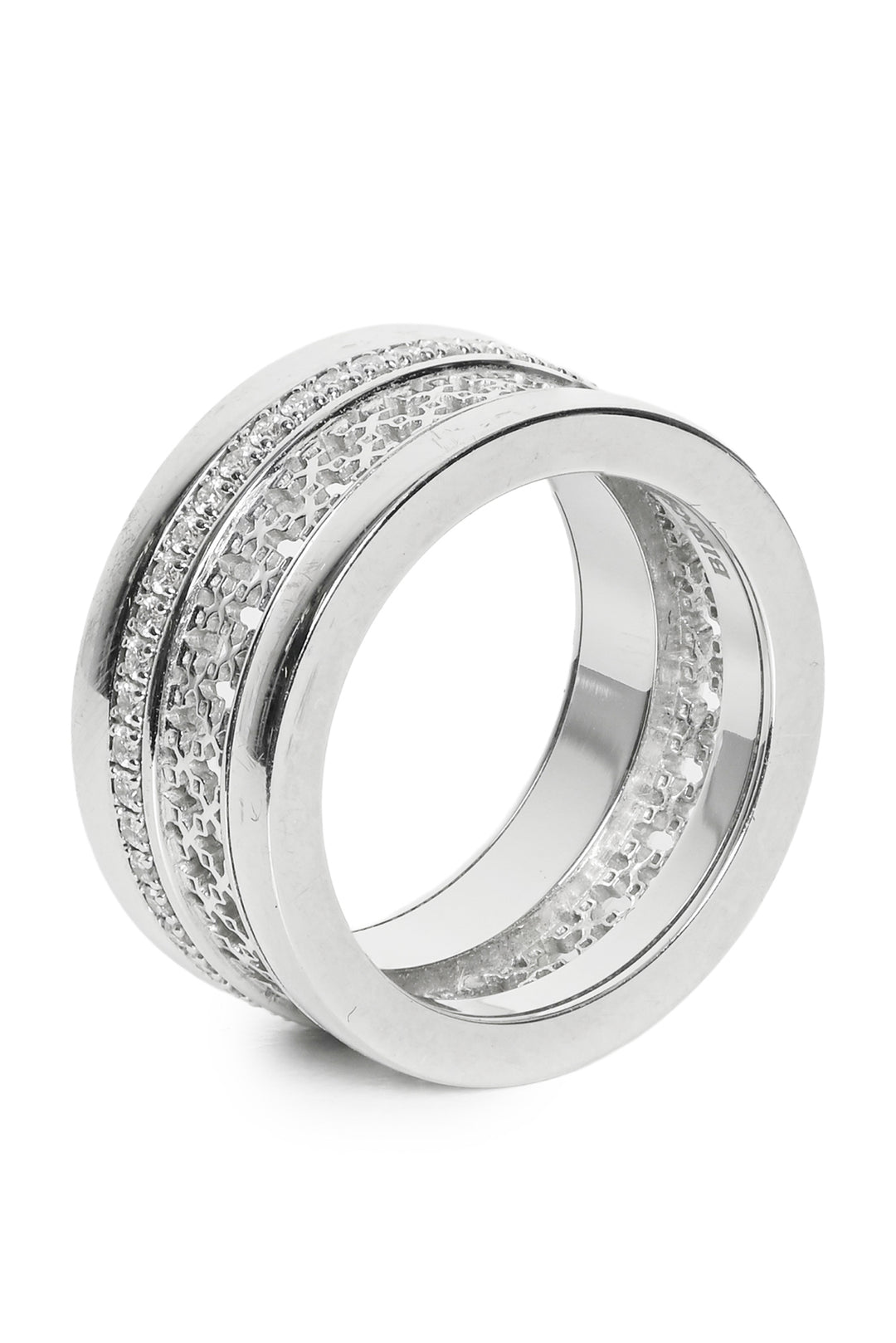 Birks Size 8 18k Diamond White Gold Dare To Dream Ring