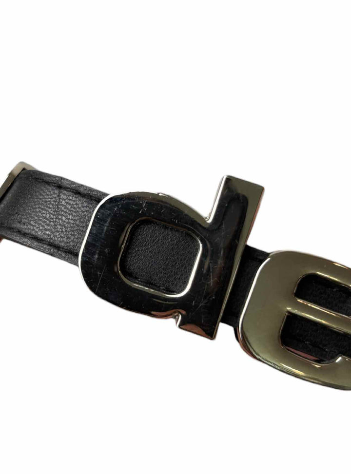 Alexander Wang Size XS Leather Metal Logo Belt