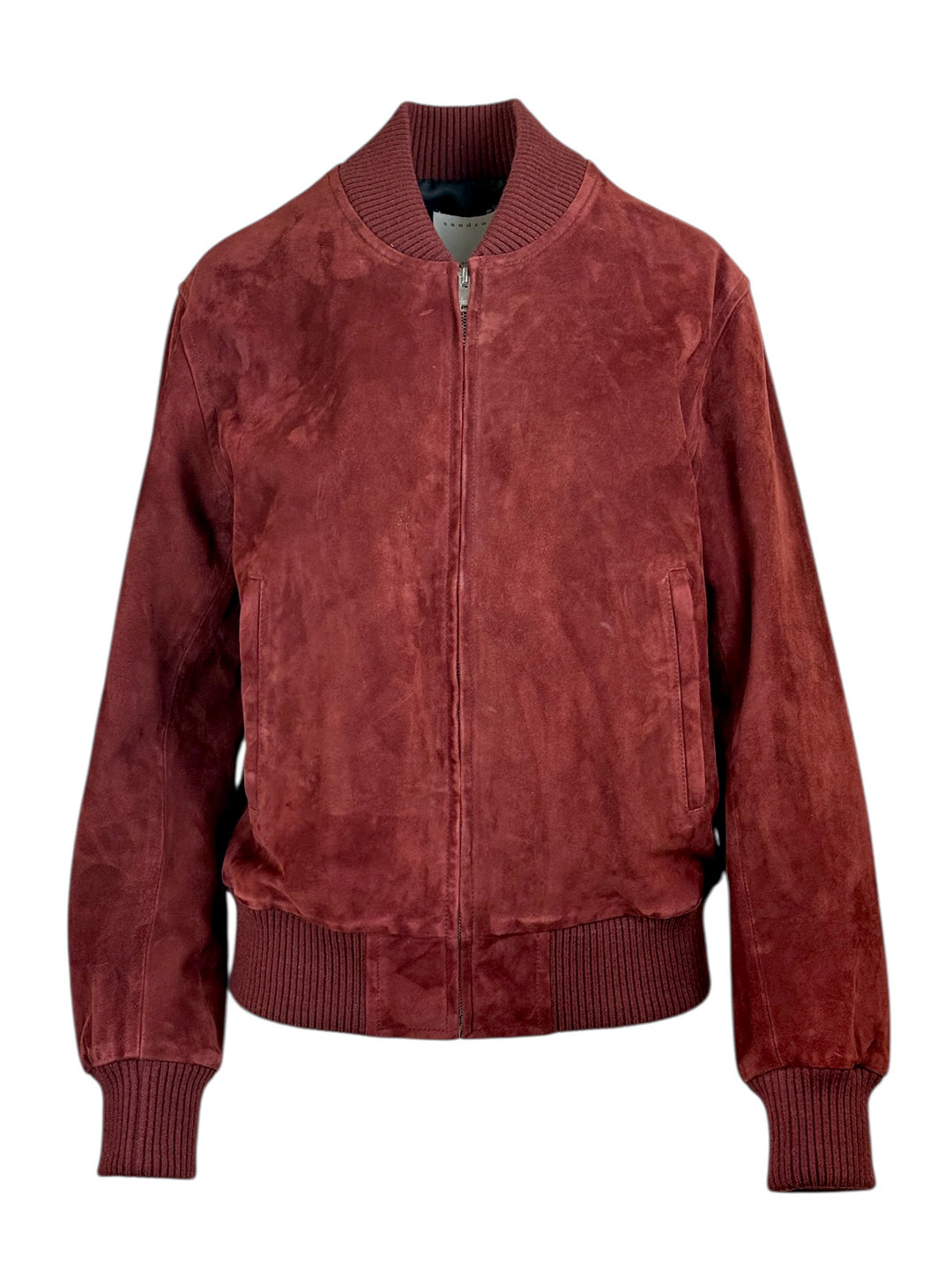 Sandro Size M Men's Goat Suede Bomber Jacket