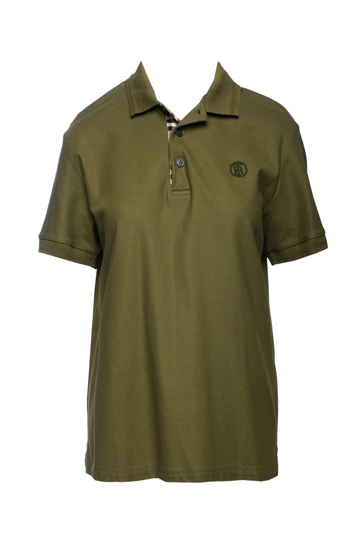 Burberry Size M Men's Eddie TB Logo Embroidered Polo Shirt