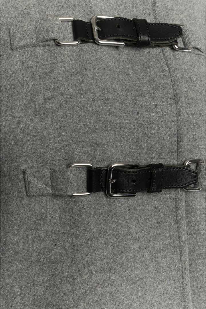 maje Size 38 Wool-Blend Faux Fur Coat