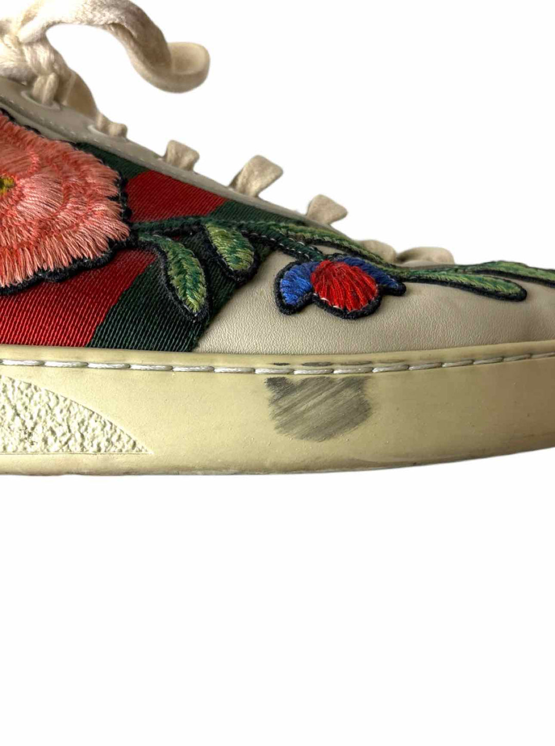 Gucci Ace Low-top Floral Embroidered Size 10 Men's Sneakers