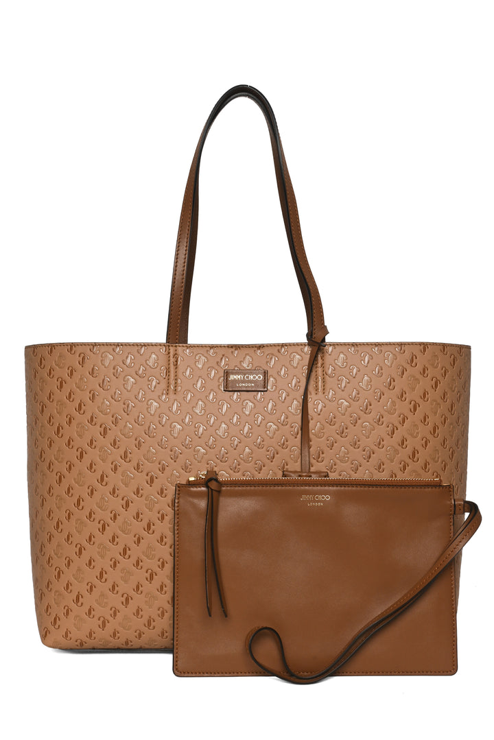 Jimmy Choo Nine2Five Logo-Embossed East-West Tote