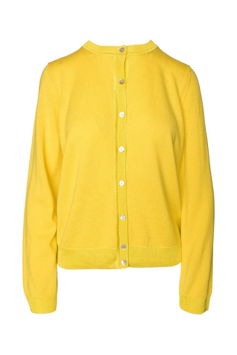 St. John Size S Wool-Blend Button-Up Cardigan