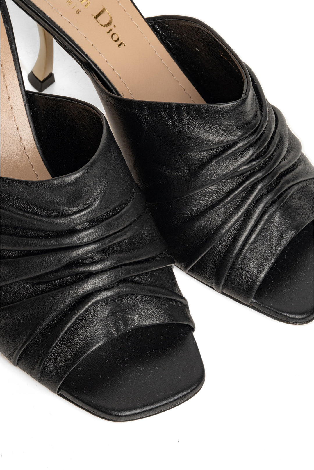 Dior Size 36.5 D-Fame Lambskin Mule Sandals