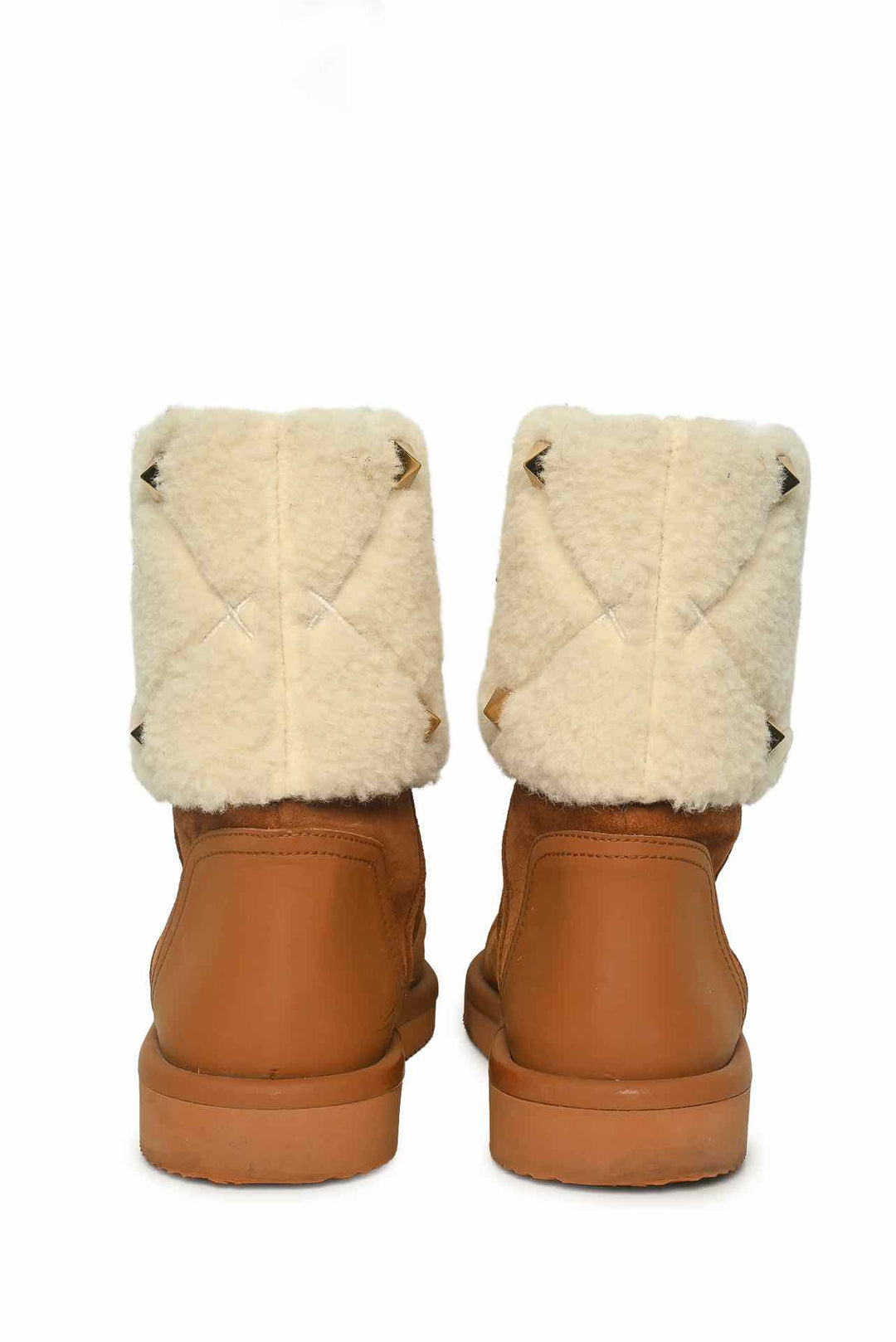 Valentino Size 36.5 Roman Stud Quilted Ankle Boots