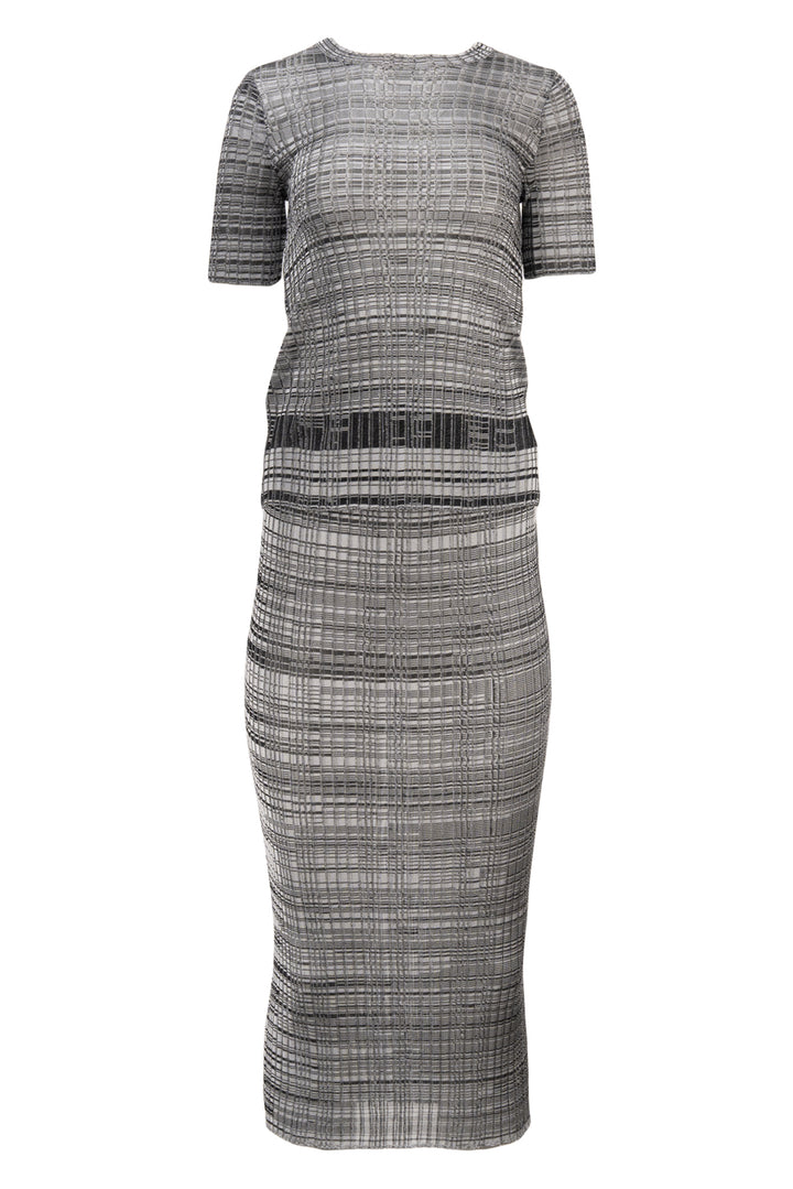 Fabiana Filippi Size XS Liquid Drape Ribbed Knit Top & Skirt Set