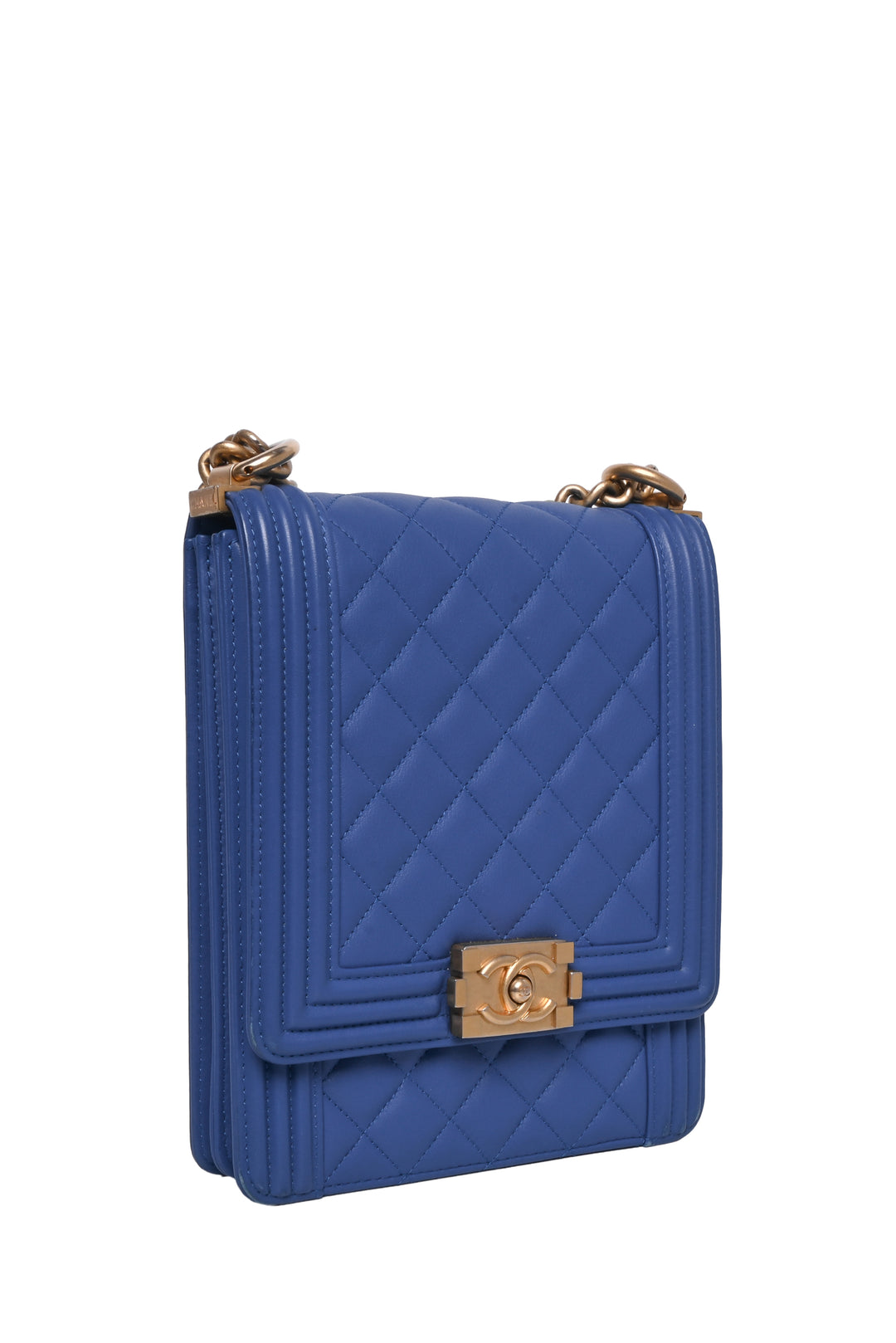 Chanel 2019 Quilted North South Boy Flap Shoulder Bag