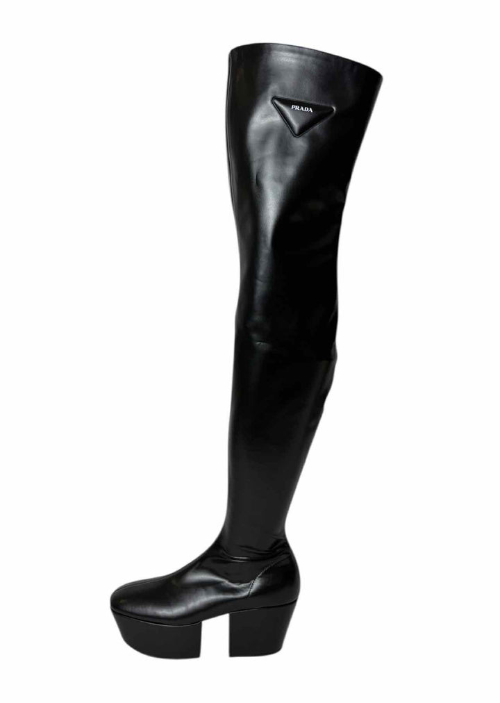 Prada Size 37  Platform Over the Knee Boots