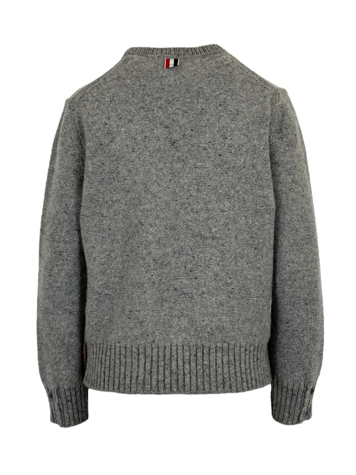 Thom Browne Size 00 4 Bar Crewneck Wool-Blend Sweater