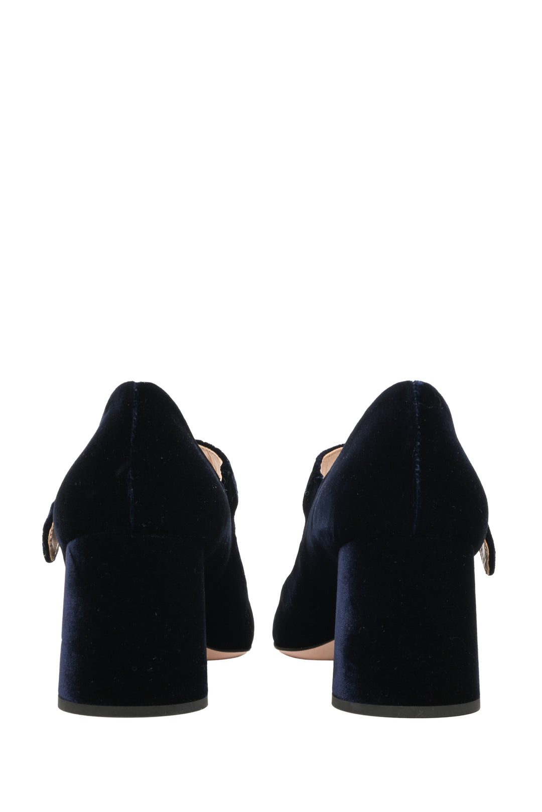 Prada Size 37.5 Velvet Mary Jane Pumps
