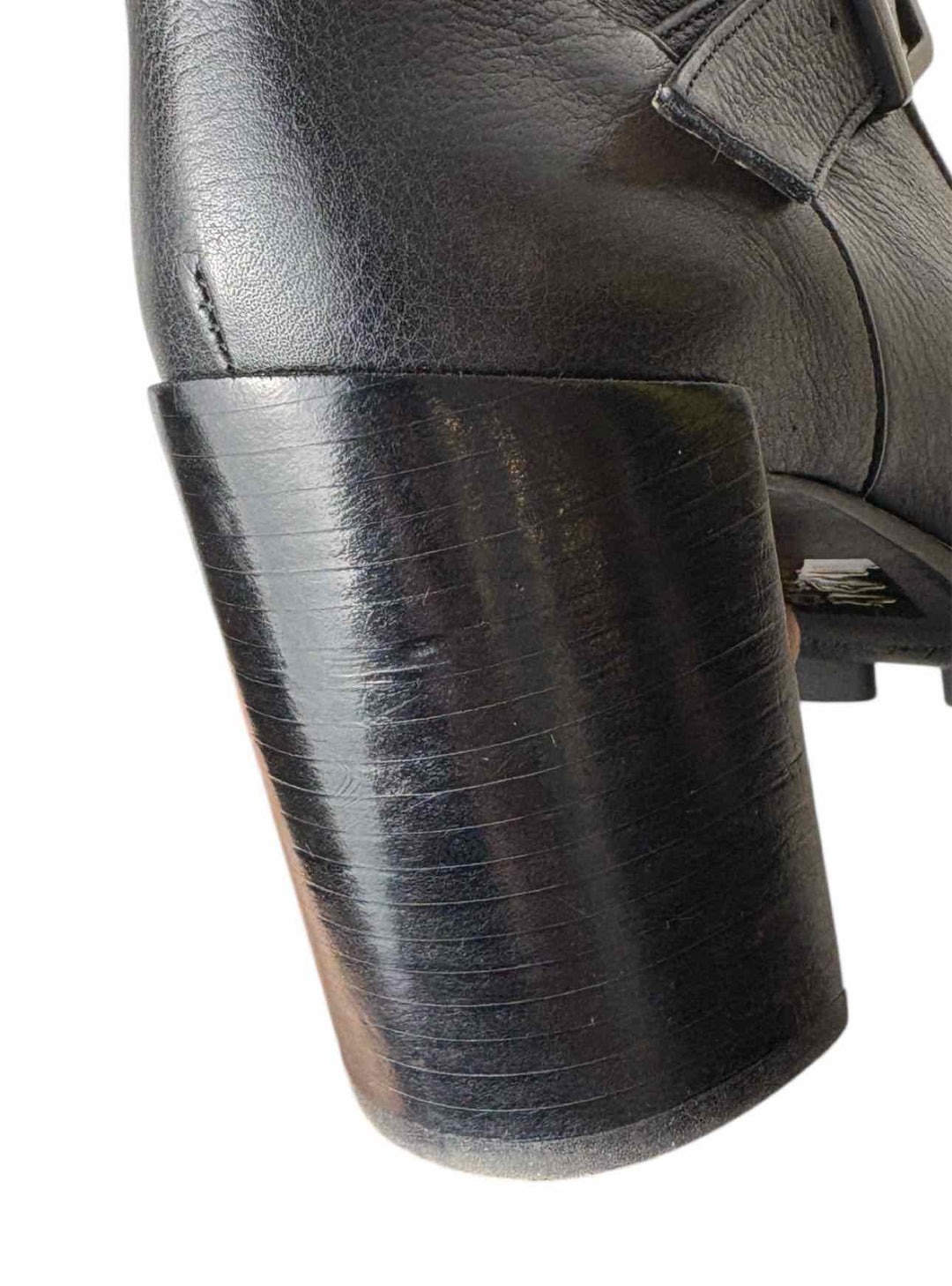 Robert Clergerie Size 37.5 Melody Noir Leather Ankle Boots